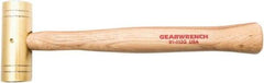 GearWrench - 2 Lb Nonsparking Brass Hammer - 13" OAL, 1-1/2" Face Diam, Hickory Handle - Americas Industrial Supply