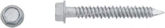 Powers Fasteners - 3/16" Diam, 2-1/4" Length Under Head, Hex Drive, Concrete Screw & Masonry Fastener - Stainless Steel, Perma-Seal Finish, Includes 3/8" Hex Bit - Americas Industrial Supply