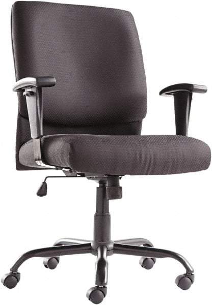 OIF - 43-3/4" High Big & Tall Swivel/Tilt Chair - 28-1/2" Wide x 27-3/8" Deep, Fabric Mesh Seat, Black - Americas Industrial Supply