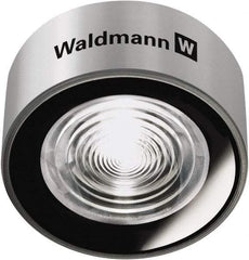 Waldmann Lighting - 24 VDC, 11 Watt, LED, Spot Machine Light - Direct Mount, 0.2m Cord, IP67, Silver - Americas Industrial Supply