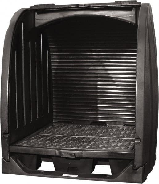 Enpac - Drum Storage Units & Lockers Type: Pallet with Rolltop Hardcover Number of Drums: 4 - Americas Industrial Supply