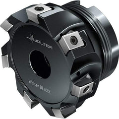 Walter - 6 Inserts, 101.6mm Cut Diam, 38.1mm Arbor Diam, Indexable Square-Shoulder Face Mill - 0° Lead Angle, 50.01mm High, Series F5241-UB1-LN16 - Americas Industrial Supply