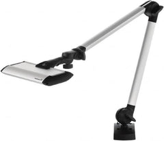 Waldmann Lighting - 40 Inch, Articulated, Clamp Mounted, LED, Silver, General Purpose Task Light - 14 Watt, 100 to 240 Volt, Nonmagnifying - Americas Industrial Supply