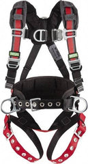 MSA - 310 Lb Capacity, Size X-Large, Full Body Construction Harness - Webbing, Tongue Buckle Leg Straps, Quick-Connect Chest Strap, Full Body Protection - Americas Industrial Supply