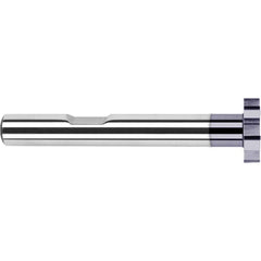 Harvey Tool - 1/2" Cut Diam, 3/16" Cut Width, 1/4" Shank, Straight-Tooth Woodruff Keyseat Cutter - Exact Industrial Supply