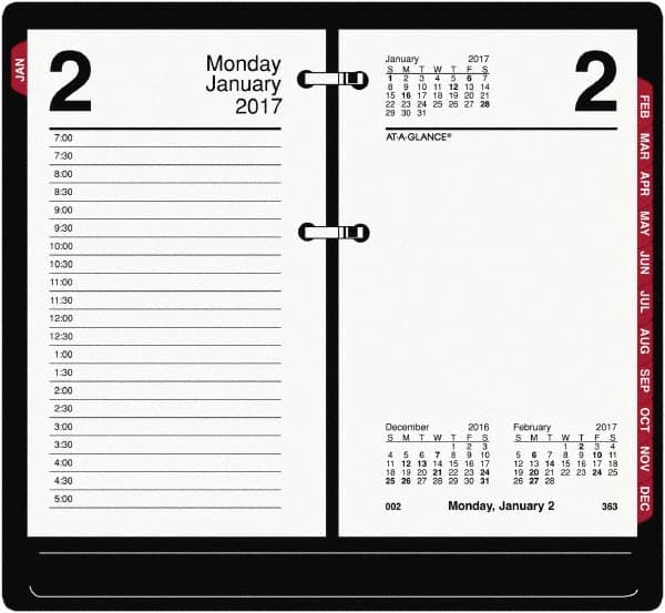 AT-A-GLANCE - 730 Sheet, 6-5/8 X 9-1/2", Plain Desk Calendar Refill - White - Americas Industrial Supply