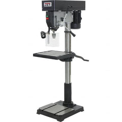 Jet - 22" Swing, Step Pulley Drill Press - 12 Speed, 1-1/2 hp, Single Phase - Americas Industrial Supply