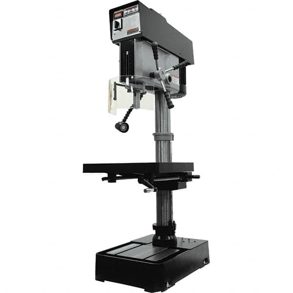 Jet - 10-7/16" Swing, Variable Speed Pulley Drill Press - Variable Speed, 2 hp, Three Phase - Americas Industrial Supply