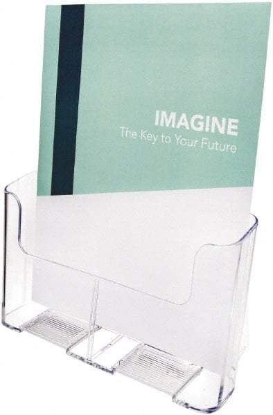 Deflect-o - 9-1/4" Wide x 3-3/4" Deep x 10-3/4" High, 1 Compartment, Polystyrene Wall File - Clear, 8-1/2" Compartment Width x 3-1/2" Compartment Depth x 10" Compartment Height - Americas Industrial Supply