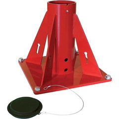 THERN - Davit Crane Bases Base Type: Pedestal Base Finish/Coating: Red Powder Coat - Americas Industrial Supply