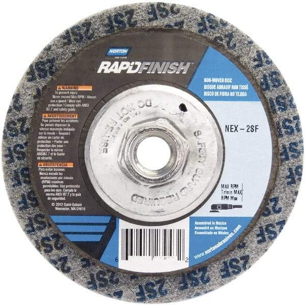 Norton - 4-1/2" Wheel Diam, 4/5" Wheel Thickness, 5/8" Arbor Hole, Type 27 Depressed Center Wheel - Fine Grade, Silicon Carbide - Americas Industrial Supply