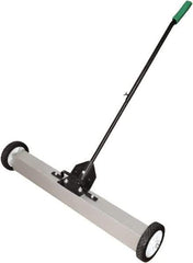 Shields Magnetics - 36" Long Push Magnetic Sweeper with Wheels - 4" Wide x 3" High x 36" Long, 7" Wheel Diam, 1 to 2" Clearance - Americas Industrial Supply