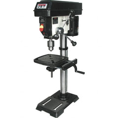 Jet - 12" Swing, Variable Speed Pulley Drill Press (Woodworking) - Variable Speed, 1/2 hp, Single Phase - Americas Industrial Supply