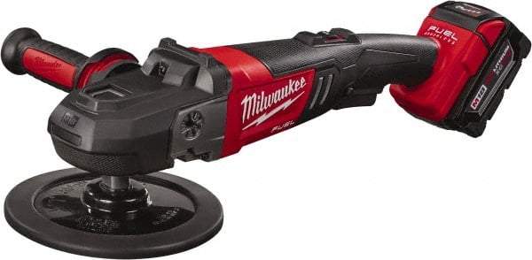 Milwaukee Tool - 7" Pad Diam, 2,200 RPM, Handheld Cordless Polisher - 18 Volts - Americas Industrial Supply