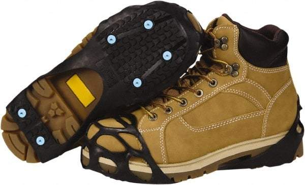 Duenorth - Size 10.5-13, (Women's Size 11.5-13) Strap-On Cleat - Tungsten Carbide Spike Traction, Black - Americas Industrial Supply