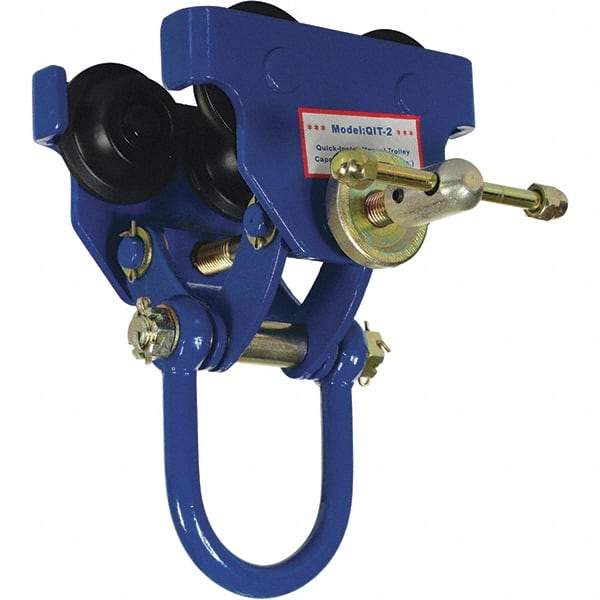 Vestil - 1 Ton Capacity Quick Install Manual Trolley - 3" to 5" Flange Width - Americas Industrial Supply