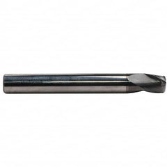 Emuge - 8mm Small End Diam, 8mm LOC, Solid Carbide 3 Flute Tapered Corner Radius End Mill - AlCr Finish, 68mm OAL, 10mm Shank Diam, Spiral Flute, 30° Helix - Americas Industrial Supply