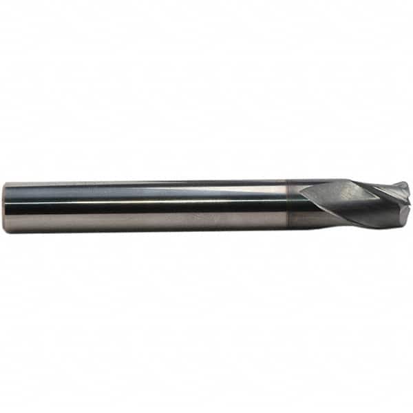 Emuge - 12mm Small End Diam, 12mm LOC, Solid Carbide 3 Flute Tapered Corner Radius End Mill - AlCr Finish, 93mm OAL, 16mm Shank Diam, Spiral Flute, 30° Helix - Americas Industrial Supply