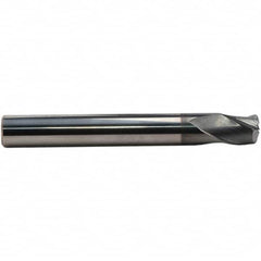 Emuge - 12mm Small End Diam, 12mm LOC, Solid Carbide 3 Flute Tapered Corner Radius End Mill - AlCr Finish, 93mm OAL, 16mm Shank Diam, Spiral Flute, 30° Helix - Americas Industrial Supply