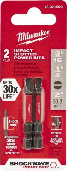 Milwaukee Tool - Impact Ready Accessory Set - 1/4" Hex Drive, Slotted Point - Americas Industrial Supply