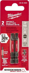 Milwaukee Tool - Impact Ready Accessory Set - 1/4" Hex Drive, Slotted Point - Americas Industrial Supply