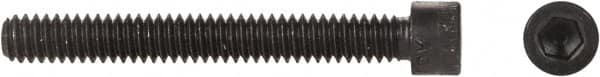 Made in USA - 1/4-20 UNC Hex Socket Drive, Socket Cap Screw - Alloy Steel, Black Oxide Finish, Fully Threaded, 2-1/2" Length Under Head - Americas Industrial Supply