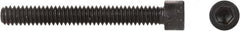 Made in USA - 1/4-20 UNC Hex Socket Drive, Socket Cap Screw - Alloy Steel, Black Oxide Finish, Fully Threaded, 2-1/2" Length Under Head - Americas Industrial Supply