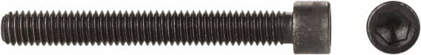 Made in USA - 3/8-24 UNF Hex Socket Drive, Socket Cap Screw - Alloy Steel, Black Oxide Finish, Fully Threaded, 2-1/2" Length Under Head - Americas Industrial Supply
