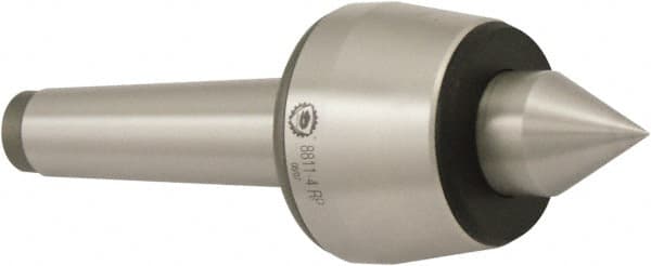Bison - MT5 Morse Taper Shank, 85mm Head Diam, Live Center - 2,500 Max RPM, 40mm Point Diam, 1.73" Point Len, 4,190 Lb Max Workpc, Standard Point - Americas Industrial Supply