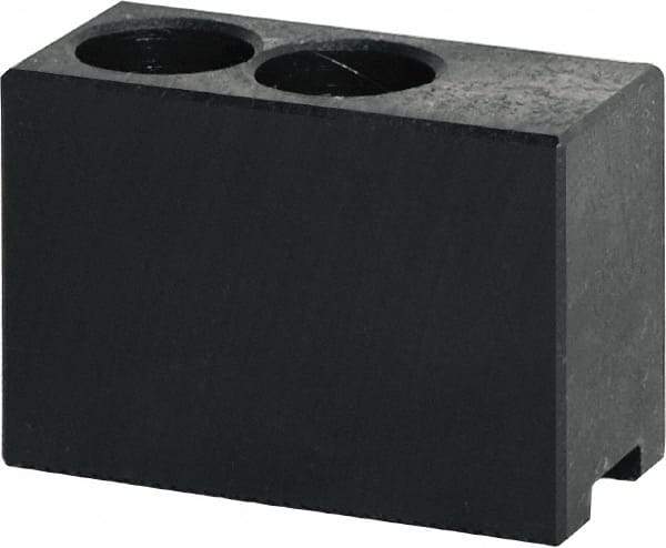 Bison - 500mm Max Chuck Capacity, 1.5mm x 60° Serrated Interface, Square Soft Lathe Chuck Jaw - Steel, 43mm Btw Mount Hole Ctrs, 60mm High, 25mm Groove, M20mm Fastener - Americas Industrial Supply