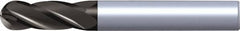Kennametal - 20mm Diam, 38mm LOC, 4 Flute Solid Carbide Ball End Mill - TiAlN Finish, Single End, 104mm OAL, 20mm Shank Diam - Americas Industrial Supply