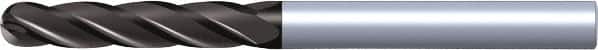 Kennametal - 16mm Diam, 32mm LOC, 4 Flute Solid Carbide Ball End Mill - TiAlN Finish, Single End, 89mm OAL, 16mm Shank Diam - Americas Industrial Supply