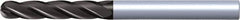 Kennametal - 16mm Diam, 32mm LOC, 4 Flute Solid Carbide Ball End Mill - TiAlN Finish, Single End, 89mm OAL, 16mm Shank Diam - Americas Industrial Supply