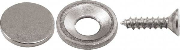 Mag-Mate - 1/8" Long x 9/16" Wide x 9/16" High, Magnetic Touch Latch - Neodymium & Steel, with Nickel Plated Finish - Americas Industrial Supply