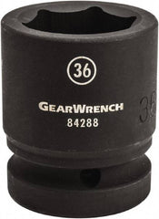 GearWrench - 1" Drive 27mm Standard Impact Socket - 6 Points, 2-21/58" OAL - Americas Industrial Supply