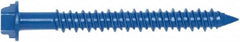 Powers Fasteners - 1/4" Diam, 5" OAL, Phillips Drive, Concrete Screw & Masonry Fastener - Carbon Steel, Perma-Seal Finish, Includes #3 Phillips Bit - Americas Industrial Supply