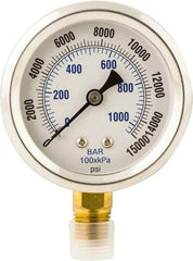 Value Collection - Hydraulic Pressure Gages & Adapters Type: Dry Gauge Pressure Rating: 0 - 15000 - Americas Industrial Supply