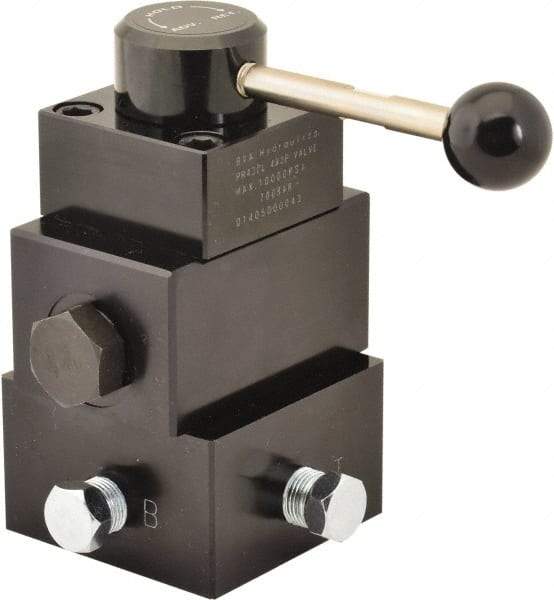 Value Collection - 4.5 GPM 3/8-18 Inlet Aluminum Alloy Hydraulic Control Valve - 10,000 psi, 4.21" Wide x 6.93" Long - Americas Industrial Supply