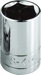 SK - 1-1/2", 1/2" Drive, Standard Hand Socket - 6 Points, Steel, Chrome Finish - Americas Industrial Supply