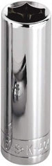 SK - 5/8", 1/2" Drive, Deep Hand Socket - 6 Points, Steel, Chrome Finish - Americas Industrial Supply