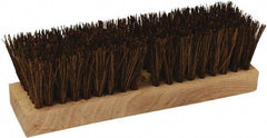 O-Cedar - 2" Bristle Length, Palmyra Deck Scrub Brush - 10" Long x 3" Wide Head, 10" OAL, Black, Wood Block - Americas Industrial Supply