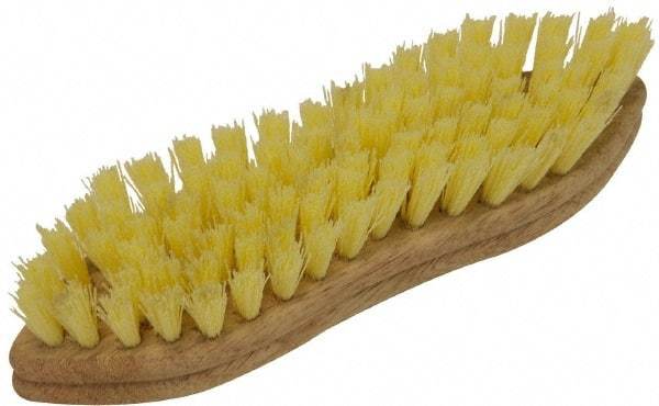O-Cedar - 1" Bristle Length, Polypropylene Scrub Brush - 9" Long x 2-1/2" Wide Head, 9" OAL, Beige, Foam Block - Americas Industrial Supply