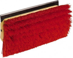 O-Cedar - 2" Bristle Length, Polypropylene Scrub Brush - 10" Long x 5" Wide Head, 10" OAL, Red, Plastic Block - Americas Industrial Supply