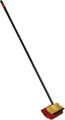 O-Cedar - 2" Bristle Length, Polypropylene Scrub Brush - 10" Long x 5" Wide Head, 10" OAL, Red, Plastic Block - Americas Industrial Supply
