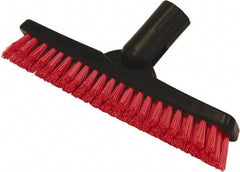O-Cedar - 1-1/2" Bristle Length, Polyester Utility Scrub Brush - 9" Long x 1-1/2" Wide Head, 9" OAL, Red, Plastic Block - Americas Industrial Supply