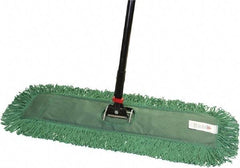 O-Cedar - 60" Long x 24" Wide Cotton & Metal Dust Mop Kit - White, Green & Black, Snap-On - Americas Industrial Supply