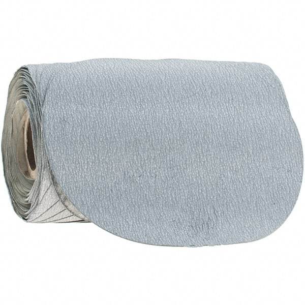 Tru-Maxx - 5" Diam, 320 Grit Silicon Carbide Adhesive PSA Disc - Extra Fine Grade, White, C Weighted Backing, Flexible, 3,000 Max RPM - Americas Industrial Supply