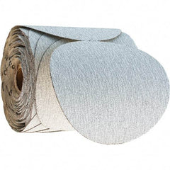 Tru-Maxx - 5" Diam, 80 Grit Silicon Carbide Adhesive PSA Disc - Medium Grade, White, C Weighted Backing, Flexible, 3,000 Max RPM - Americas Industrial Supply