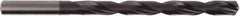 DORMER - 4.37mm, 140° Point, Spiral Flute, Solid Carbide Taper Length Drill Bit - TiAlN Finish, 48mm Flute Length, 90mm OAL - Americas Industrial Supply