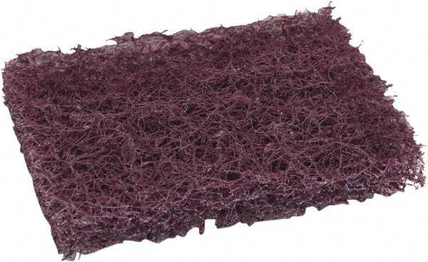 O-Cedar - 6" Long x 3-1/2" Wide x 7/8" Thick Scouring Pad - Heavy-Duty, Purple - Americas Industrial Supply